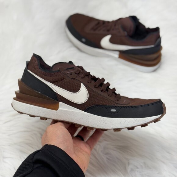 Nike Waffle One SE Low Mens Sportswear Shoes Brown DV7192-200 VNDS Sz 9